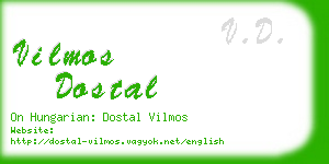 vilmos dostal business card